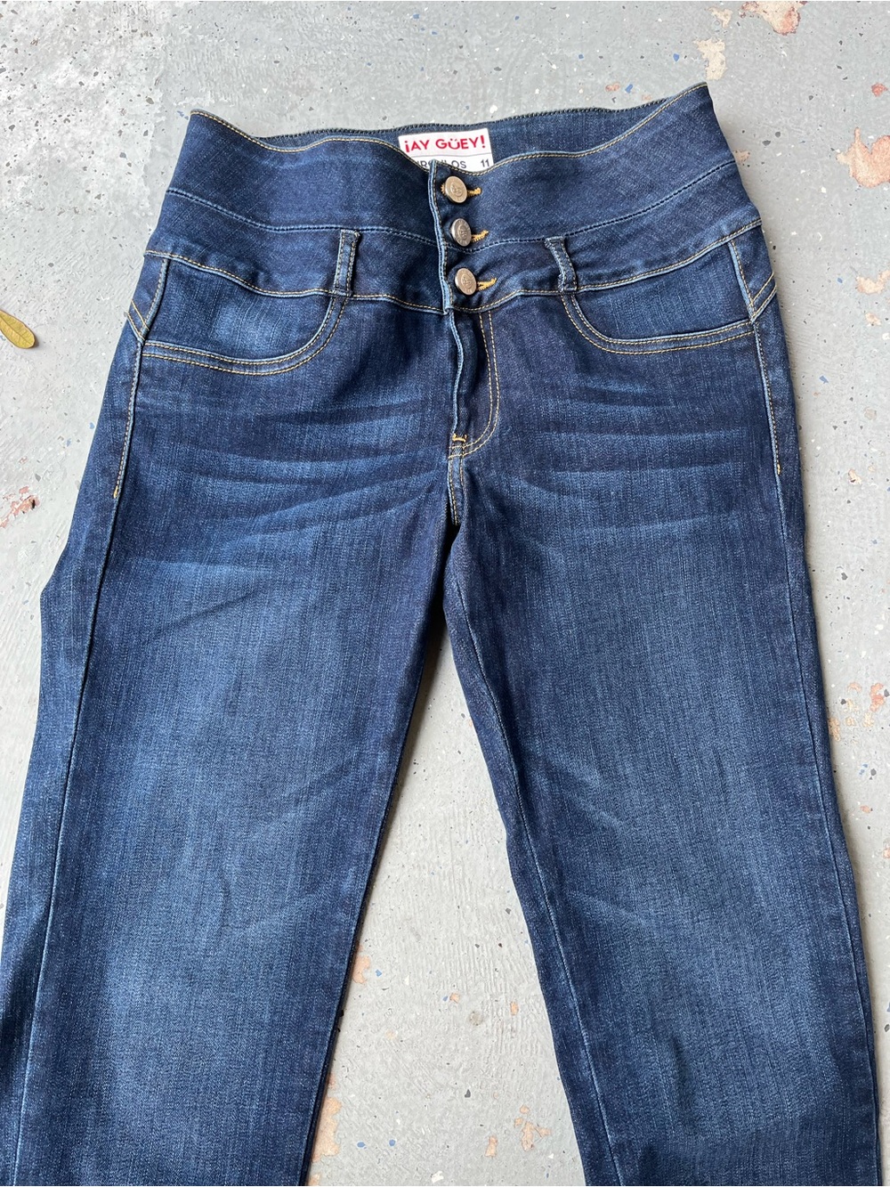 High-Rise Dark Blue Jay Guev! Stretch Jeans for Women